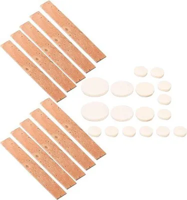 Image de Kit d'accessoires pour clarinette : tampons en caoutchouc et vernis - 27 pièces - pour musiciens et réparations