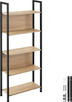 Image de Étagère Westport 62x24x165,5cm - Bois clair industriel, Chêne Sonoma