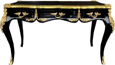 Produktbild von Casa Padrino Luxus Barock Schreibtisch Schwarz / Gold - Sekretär Luxus Möbel