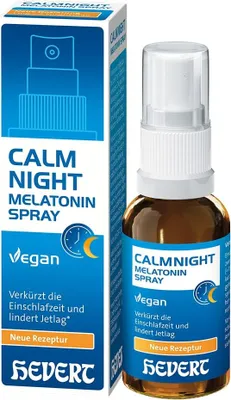 Produktbild von CalmNight Melatonin Spray verkürzt die Einschlafzeit und lindert Jetlag, 30 ml Lösung