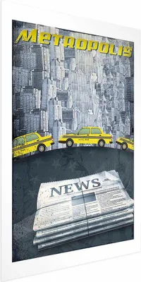 Produktbild von Posterpapier Poster - Metropolis 60x90 cm Text d-A-0099-ao-a