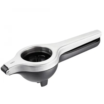 Produktbild von GEFU Zitrone Pro - Handentsafter de Edelstahl mit Umkehrprinzip : für Zitronen, Orangen, Limetten, mit Auffangschale : ergonomisch