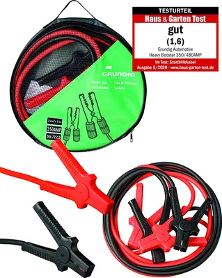 Produktbild von GRUNDIG Starthilfekabel verwicklungsfreies Überbrückungskabel 3,5m - 25mm²- 350 Ampere 12V / 24V inkl. Aufbewahrungstasche