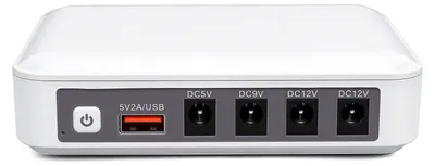 Obrázek produktu pro Mini UPS, 6000 mAh, přenosná záložní napájecí jednotka s 5 USB porty, DC 5V, 9V, 12V, pro routery, modemy, bezpečnostní kamery, s evropskou zástrčkou
