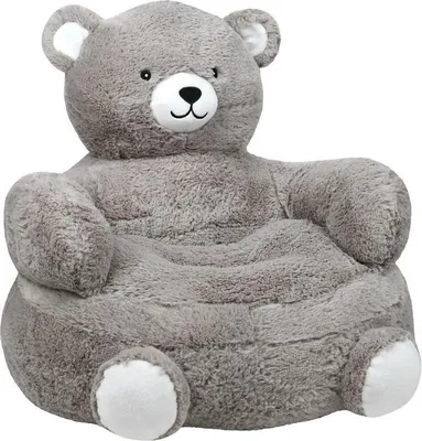Produktbild von STOF | Kindersessel - 45x45x45 cm - Grau Bär - Kuschelig und Ergonomisch - Ideal für Kinder