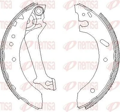 Produktbild von REMSA Bremsbackensatz Trommelbremse Hinten für FORD Escort VI Cabrio (ALL) 4670.01