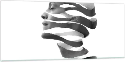 Produktbild von Bilder auf glas - Einteilig - Frau Surrealismus Monochrom - 120x50cm - Glasbilder - Wandbilder - Bilder - Wanddekoration aus Glas - Glas Bilder - Wandbild auf Glas - GAB120x50-4430