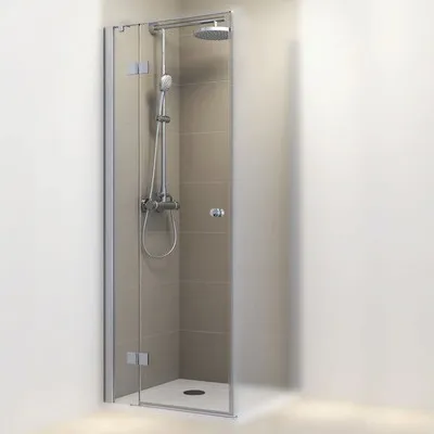 Produktbild von Drehtür für Seitenwand Schulte MasterClass 90 cm Anschlag links Klarglas Profilfarbe chrom