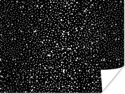 Produktbild von MuchoWow® Poster Schwarz - Weiß - Muster - Polka dots 120x90 cm - Wandbild