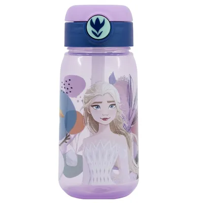 Produktbild von Disney Frozen Wasserflasche 510ml Kinderflasche mit Trinkhalm & Deckel