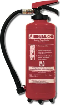 Produktbild von 6L Heimlich Ü6 H Wasser Übungsfeuerlöscher, wiederbefüllbar Übungslöscher Druckhebelarmatur