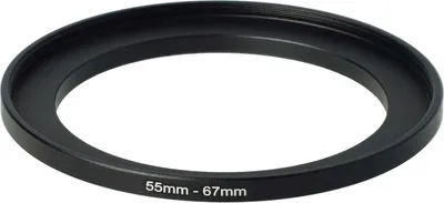 Produktbild von vhbw Step-Up-Ring Adapter 55mm - 67mm für Kamera Objektiv - Filteradapter, Metall Schwarz