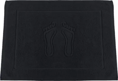 Produktbild von 650 g/m² Premium Gewicht Badematte nr 30 schwarz Badvorleger 100% Baumwolle Duschvorlage