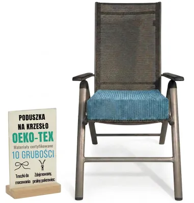 Produktbild von Pillows24 – Sitzkissen 40x40 cm 10 cm Dick aus Cord | Schaum Stuhlkissen waschbar Bezug | für Senioren & Kinder | Sitzkissen Stuhl, Bodenkissen