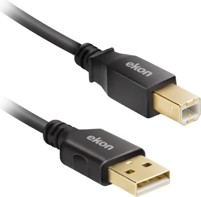 Zdjęcie produktu dla Ekon ECITUSB50ABMMG, 5 m, USB A, USB B, USB 2.0, Czarny