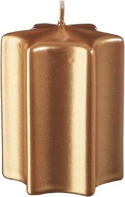 Produktbild von Sternkerzen Gold 80 x Ø 60 mm, 8 Stück