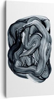 Produktbild von Bild auf Leinwand - Leinwandbild - Einteilig - Abstraktion schwarz verschwommen - 45x80cm - Wand Bild - Wanddeko - Wandbilder - Leinwanddruck - Bilder - Wanddekoration - Leinwand bilder - PA45x80-4874