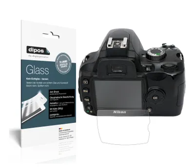 Produktbild von 2x Schutzfolie für Nikon D60 matt - Anti-Shock 9H Folie dipos Glass Kunststoffglas
