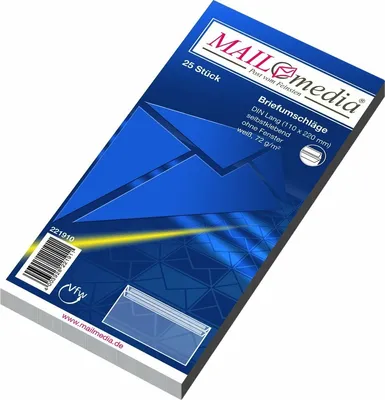 Produktbild von 1000 (40x 25Stk) Briefumschläge Din lang Kuvert weiss o. F