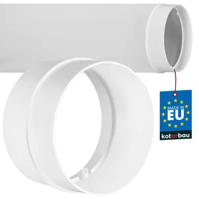 Rohrverbinder für Lüftungsrohr Ø 100 mm, Kunststoff, weiß