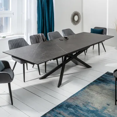 Produktbild von riess-ambiente Ausziehbarer Esstisch EUPHORIA 180-220-260cm Graphit Keramik Esszimmertisch Konferenztisch Tisch
