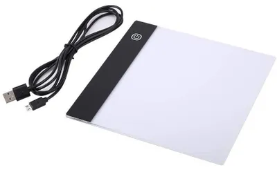 Produktbild von A5 LED-Zeichenpad, LED-Leuchttisch, ultradünne LED-Leuchtkästen, A5 LED-Kopiertafel, Malblock, Skizzenblock, mit USB-Kabel, für Schablonen, Animationen und Zeichnungen