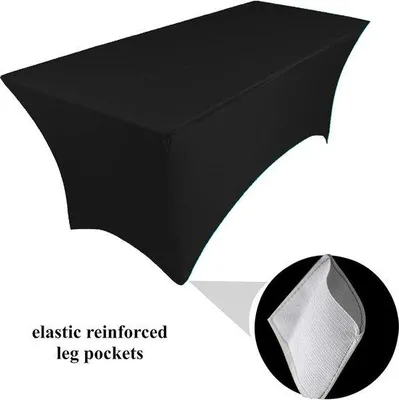 Image de Nappe extensible en Élasthanne 183 x 75 x 75 cm - Sur mesure - Noir - 25 couleurs