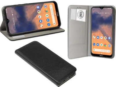 Produktbild von cofi1453® Buch Tasche "Smart" kompatibel mit NOKIA 2.3 Handy Hülle Etui Brieftasche Schutzhülle mit Standfunktion, Kartenfach Schwarz