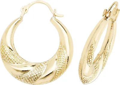 Produktbild von Schöne 9 Karat (375) Gold Damen - Paar Creolen - 18mm*19mm; TRS26317