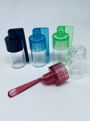 Glasfläschchen mit Klappdeckel-Löffel, 4er-Pack, 4 cm
