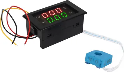 Immagine prodotto di Misuratore di tensione elettrica 2 in 1, 300 V, 20 A, doppio display digitale, tester LED volt-ampere, strumento di misura per veicoli