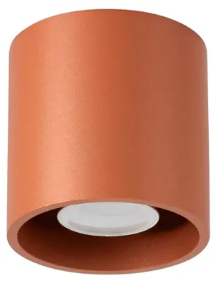 Produktbild von Deckenlampe Aluminium GU10 D: 10 cm rund Aufputz Ockerrot Modern Spot Lampe Decke