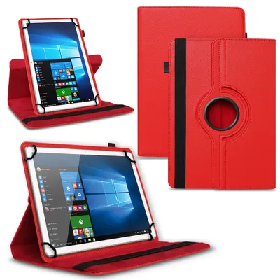 Produktbild von Universal Tablet Tasche 10 10.1 10.3 10.4 10.5 11 Zoll Hülle Schutzhülle DrehbarFarben:Rot