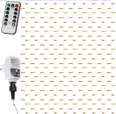 Produktbild von VOLTRONIC 600 LED Lichtervorhang Lichterkette Innen Außen Deko Garten Warm-Weiß
