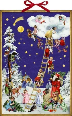 Produktbild von Wand-Adventskalender - Nostalgische Himmelsleiter