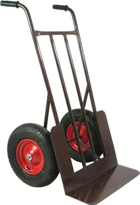 Produktbild von Transportkarre 500 kg, Stahl, Lufträder, Schaufel 620 x 190 mm, KST-Handgriffe