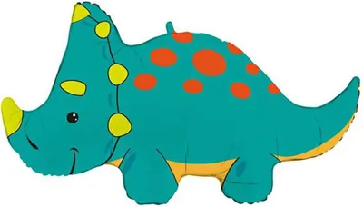 Produktbild von Folienballon Triceratops 80x41 cm Dinosaurier Ballon für Kinder Dino grün