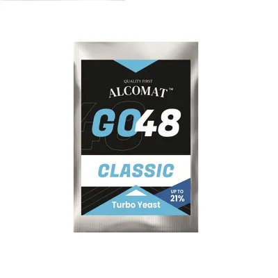 Produktbild von Alcomat GO 48 CLASSIC Turbo Hefe | Vitaminen und Spurenelementen | Alkohol Brennhefe | Gärhefe Hefe | auf 25 Liter, 1 Stück