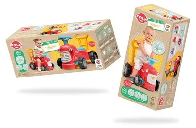 Produktbild von Lauftraktor mit Anhänger rot - Spielzeugtraktor für Kleinkinder