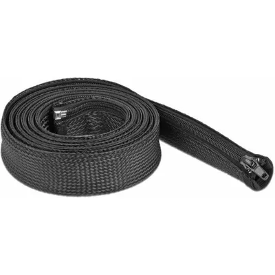 Produktbild von Delock Geflechtschlauch mit Reißverschluss hitzebeständig 2 m x 30 mm schwarz