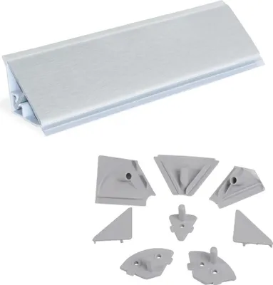 Image de Profil d'étanchéité de cuisine triangulaire Plasline avec accessoires d'installation
