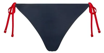 Produktbild von Tommy Jeans - Bikinihöschen für Damen, Seitlich gebunden NA523 (M) (Rot/Dunkles Marineblau)