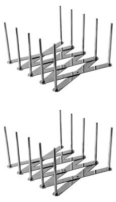 Produktbild von Edelstahl Küchenutensilien-Organizer mit verstellbarem Topfdeckel- und Tellerhalter, 4 Fächer, ausziehbar bis 48,3 cm