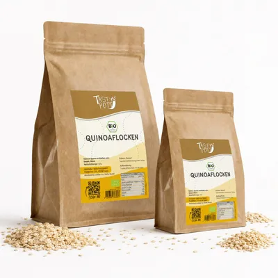 Produktbild von Tasty Pott Quinoa Flocken - verschiedene Größen im Beutel - 500g