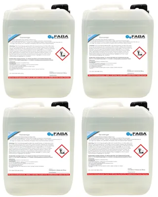 Produktbild von FABA Steinreiniger 4 x 5 L Konzentrat hochwertiges Reinigungsmittel, Wegreiniger für Terrasse und Pflaster, Belagentferner