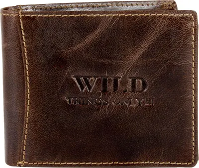 Produktbild von Bag Street Wild Things Only Herren Leder Geldbörse 5453, Farbe:Braun