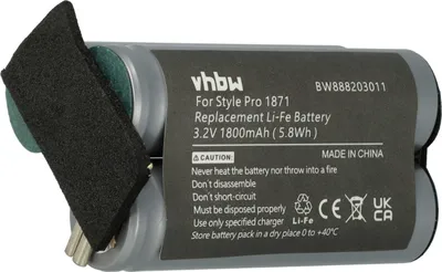 Produktbild von vhbw Akku kompatibel mit Moser Chrom Style Pro 1871 Haarschneidemaschine (1800 mAh, 3,2 V, LiFePO4)