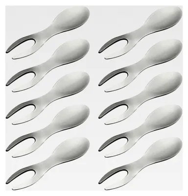 Produktbild von Maiskolbenhalter, 10 Stück Edelstahl Spieße, Anti-Verbrühung Spieße zum Kochen, Grillen und Servieren - für Barbecue und Outdoor-Aktivitäten