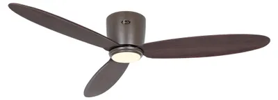 Zdjęcie produktu dla Energooszczędny wentylator sufitowy z oświetleniem LED i pilotem Eco Plano II 132 cm brązowy