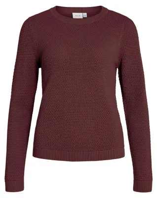 Image de VILA pull en tricot avec col rond Sweater douillet structure design Taille : L